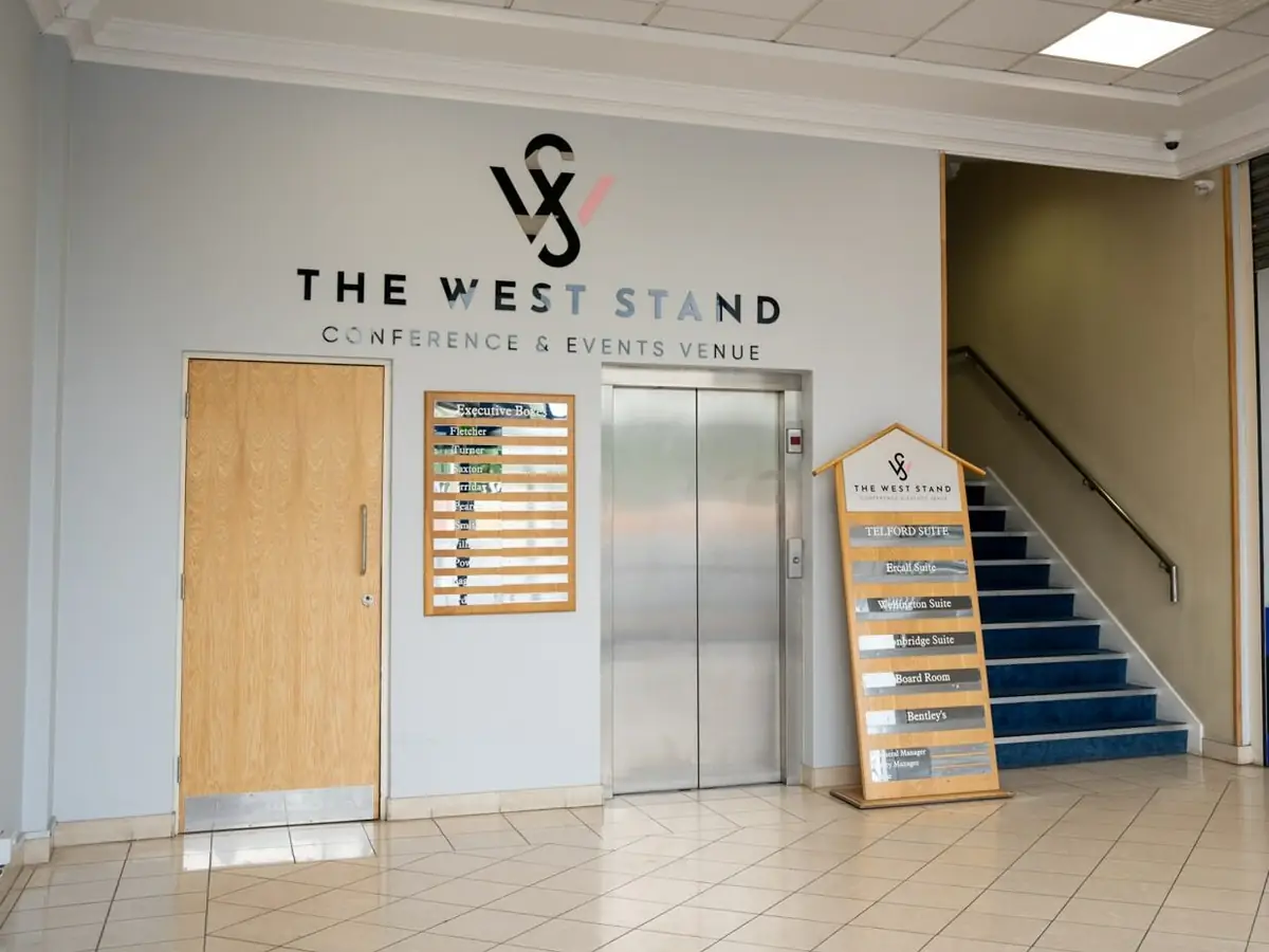 A meeting space at The West Stand, Telford