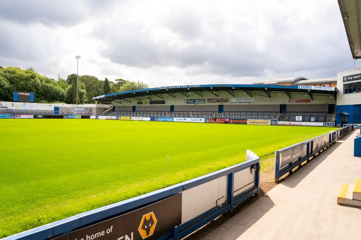 The pitch at the SEAH Stadium, home of The West Stand